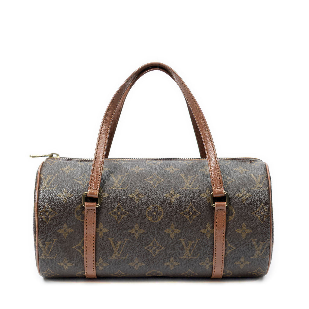 Handbag Papillon 26 Brown Monogram Canvas