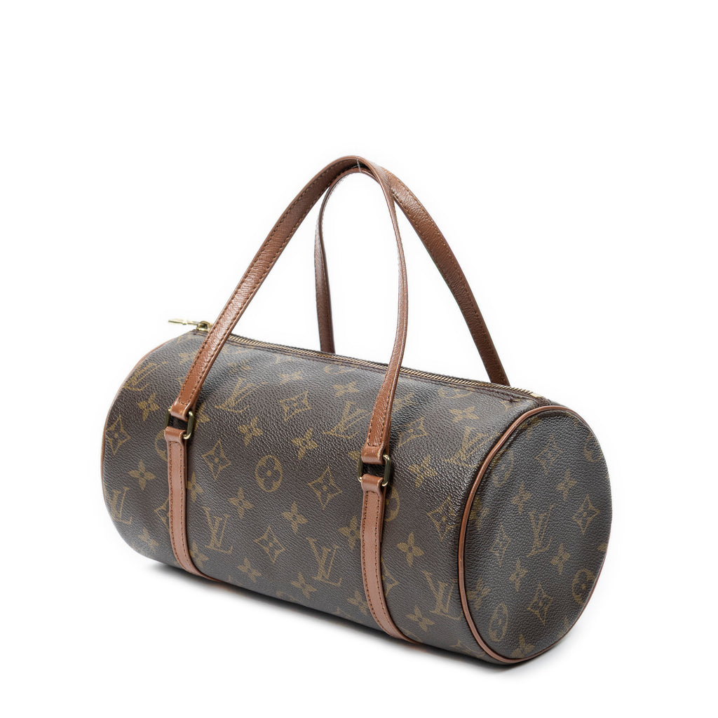 Handbag Papillon 26 Brown Monogram Canvas