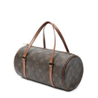Handbag Papillon 26 Brown Monogram Canvas