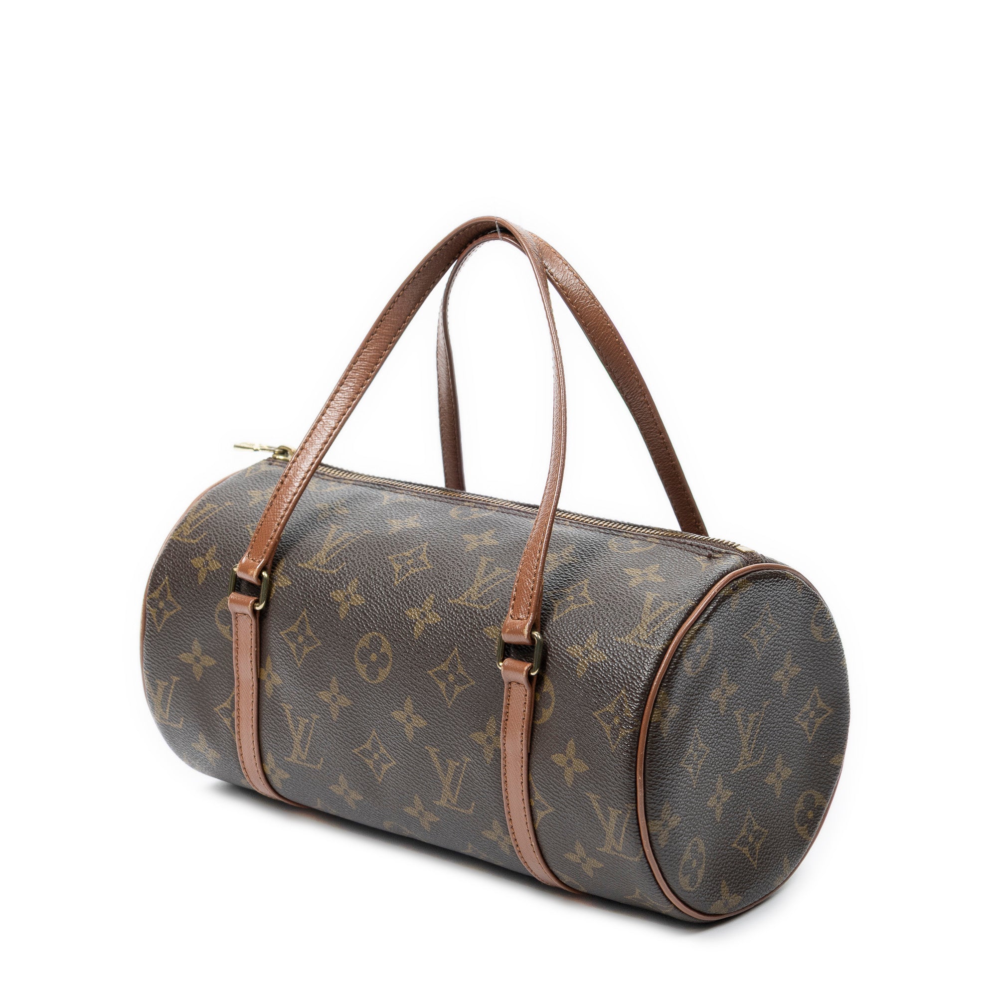 Handbag Papillon 26 Brown Monogram Canvas