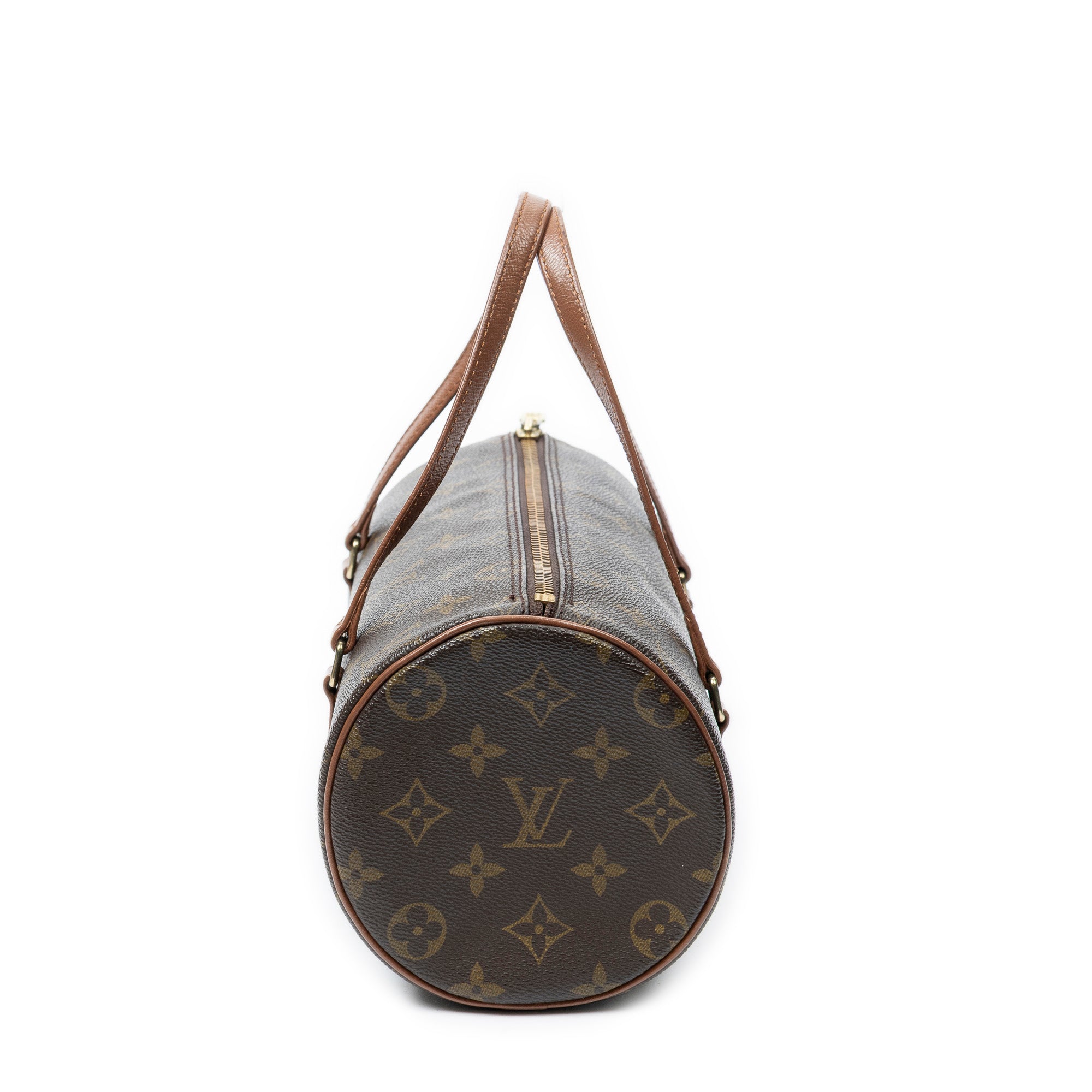 Handbag Papillon 26 Brown Monogram Canvas