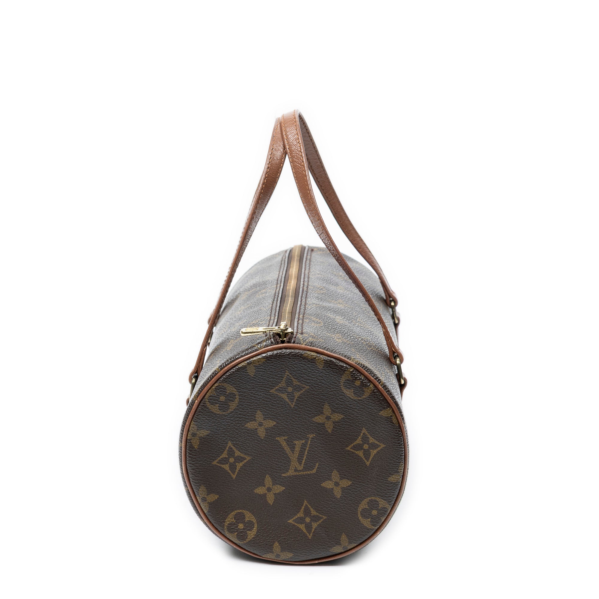 Handbag Papillon 26 Brown Monogram Canvas