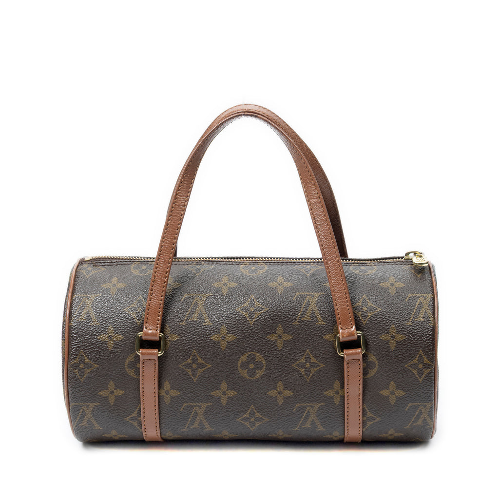 Handbag Papillon 26 Brown Monogram Canvas