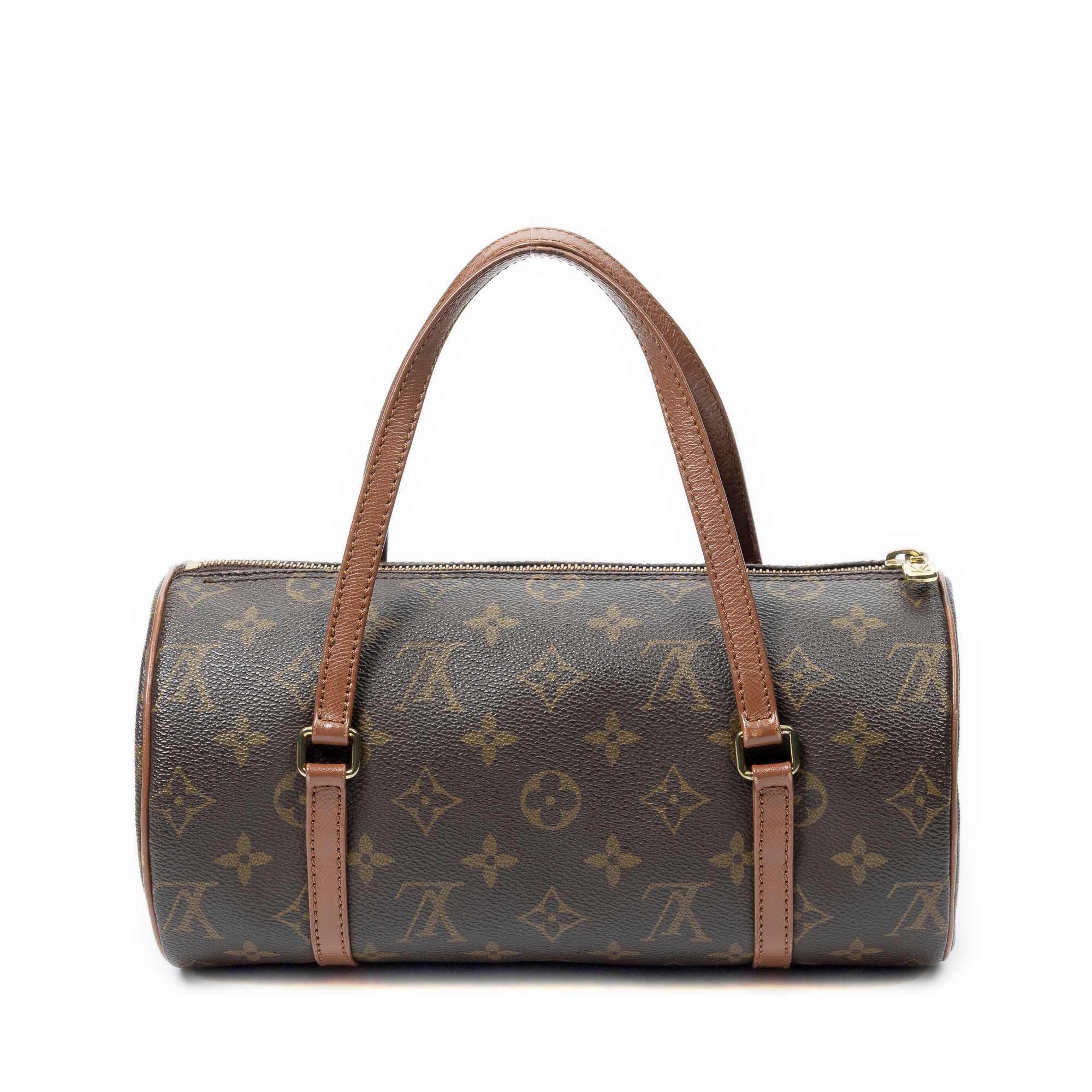 Handbag Papillon 26 Brown Monogram Canvas