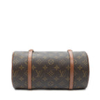 Handbag Papillon 26 Brown Monogram Canvas