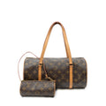 Handbag Papillon 30 Brown Monogram Canvas
