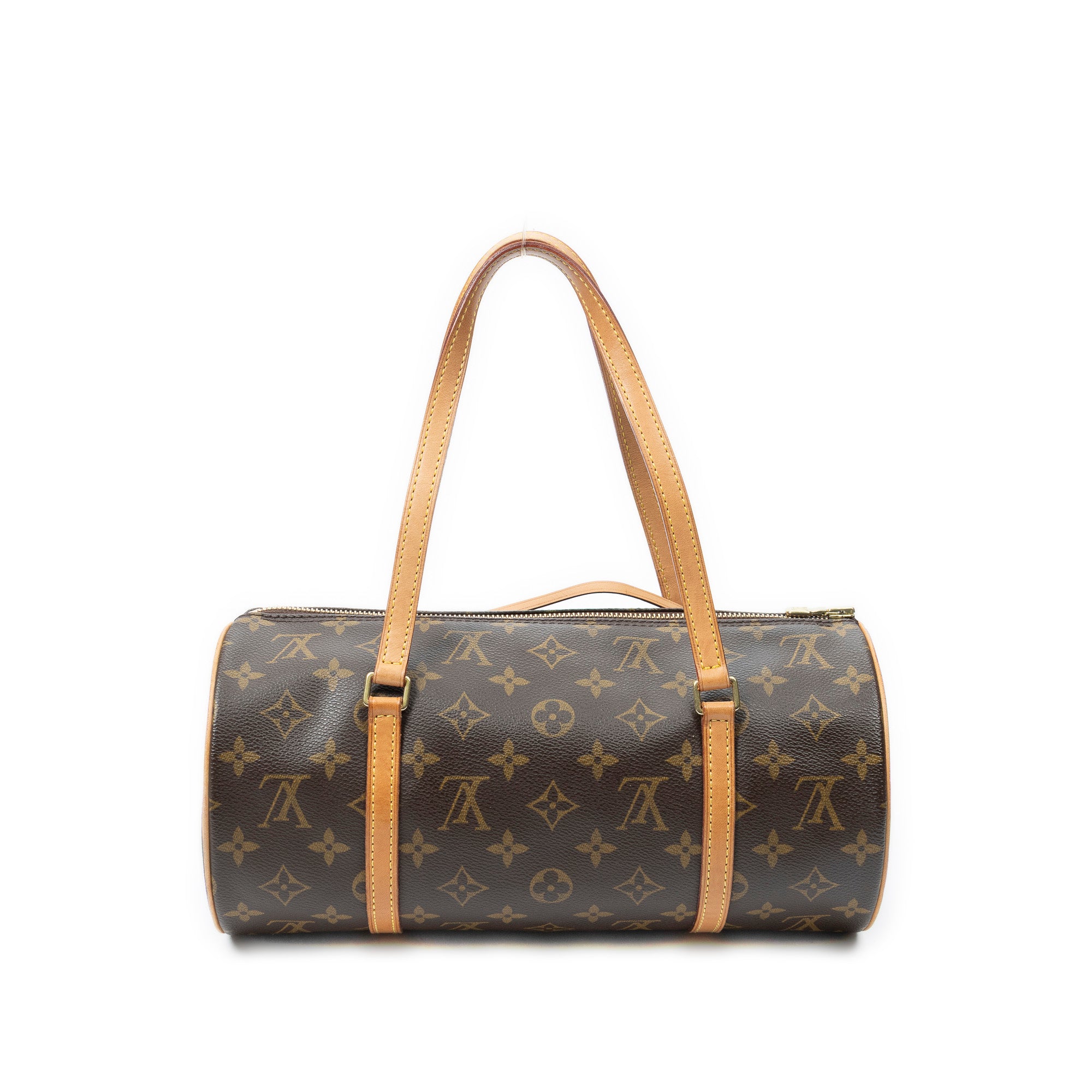 Handbag Papillon 30 Brown Monogram Canvas