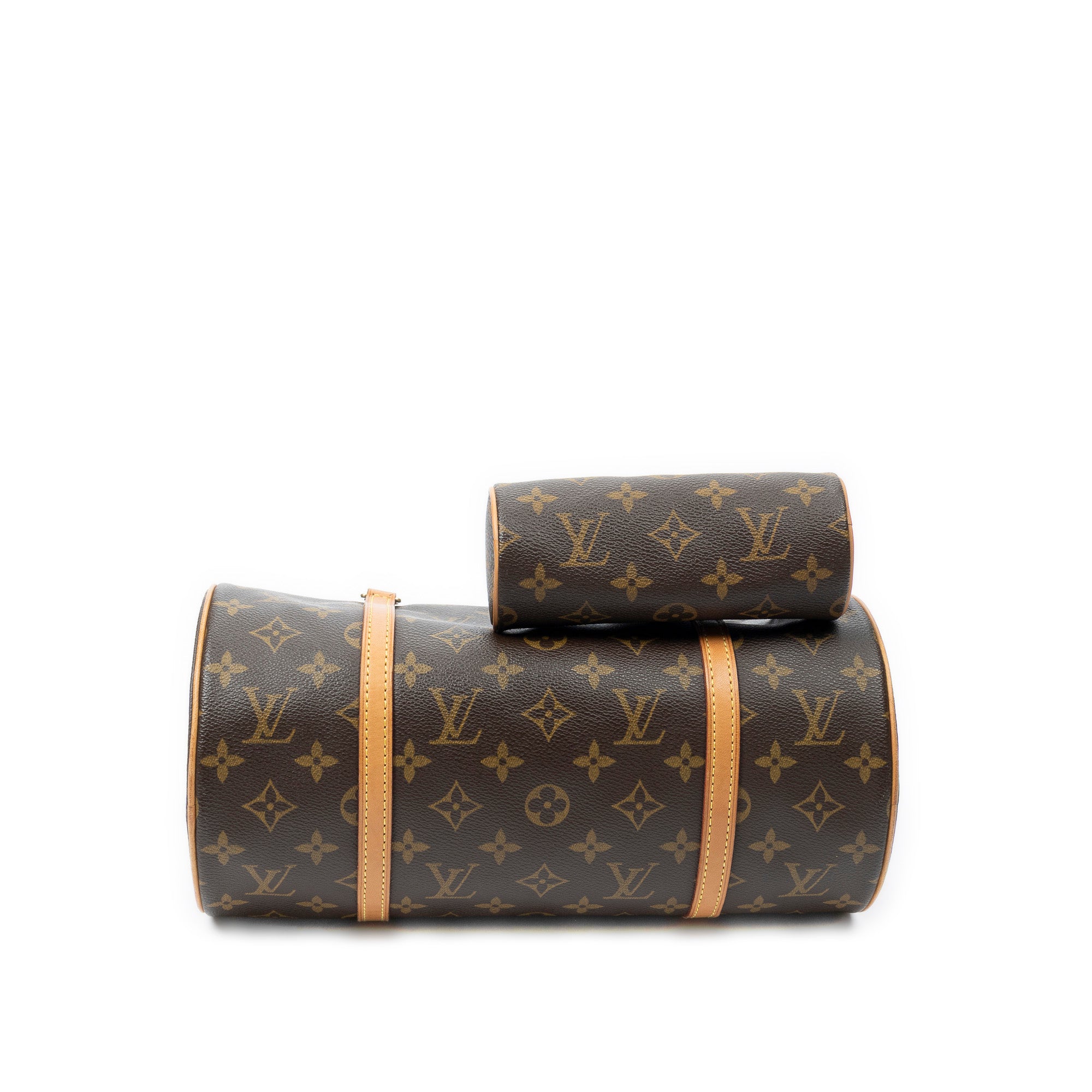 Handbag Papillon 30 Brown Monogram Canvas