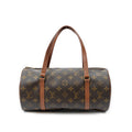 Handbag Papillon 30 Brown Monogram Canvas