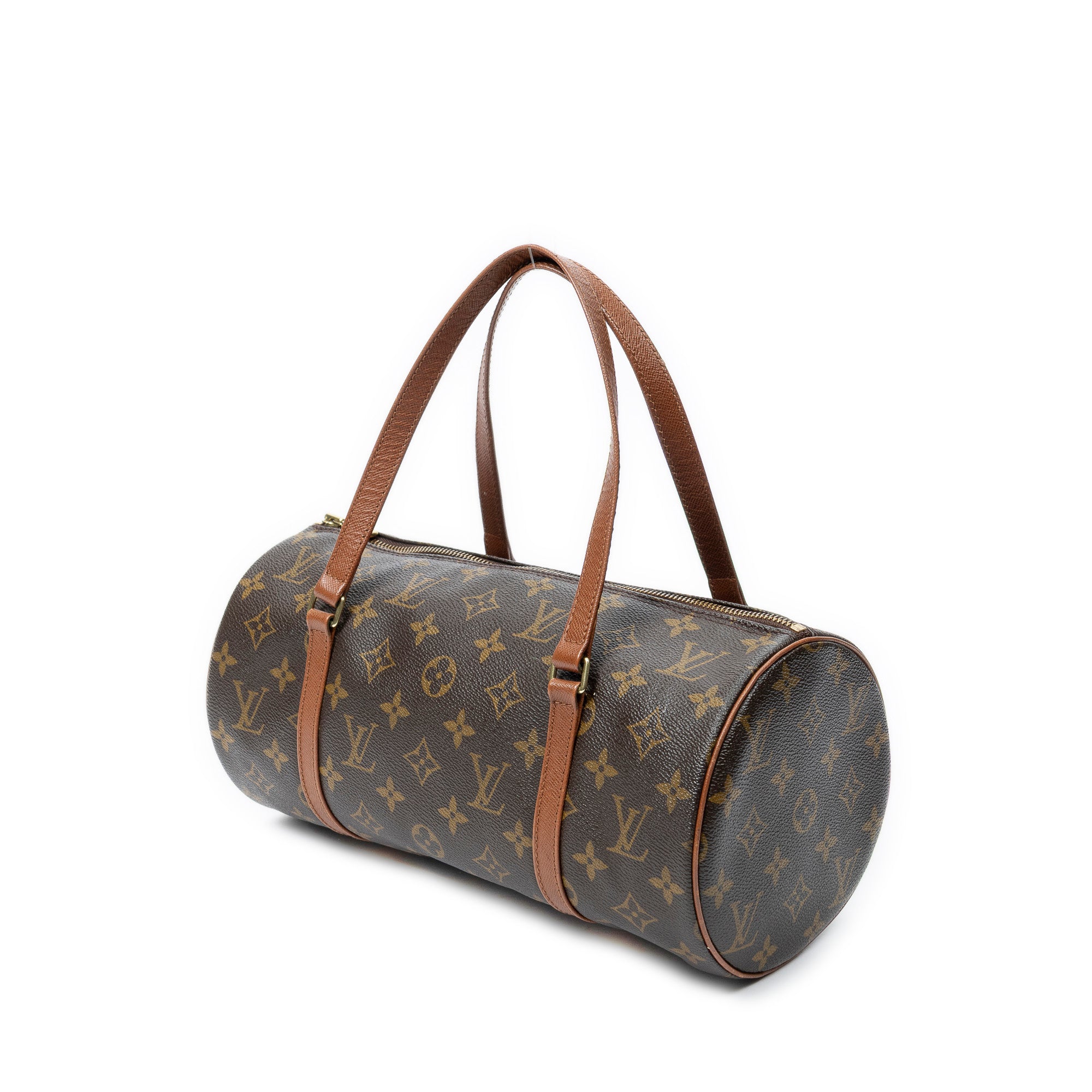 Handbag Papillon 30 Brown Monogram Canvas