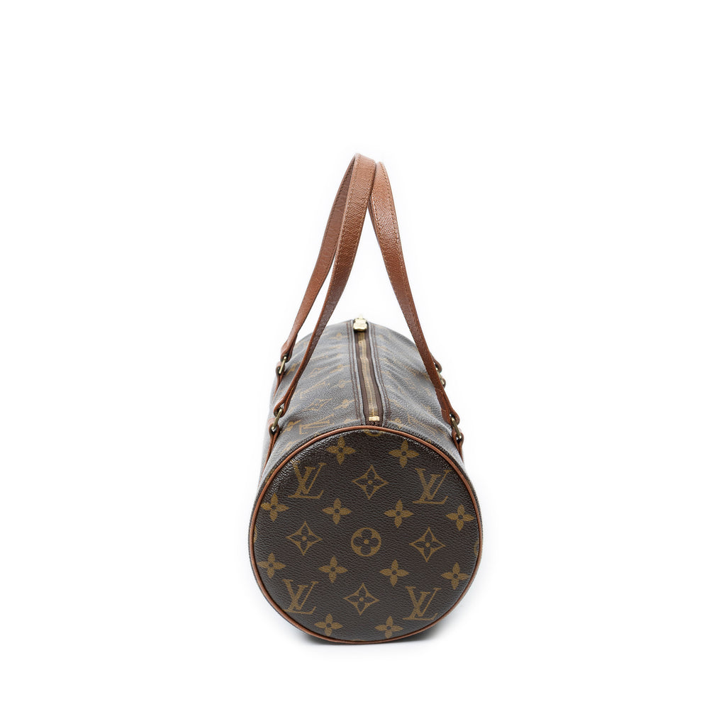 Handbag Papillon 30 Brown Monogram Canvas
