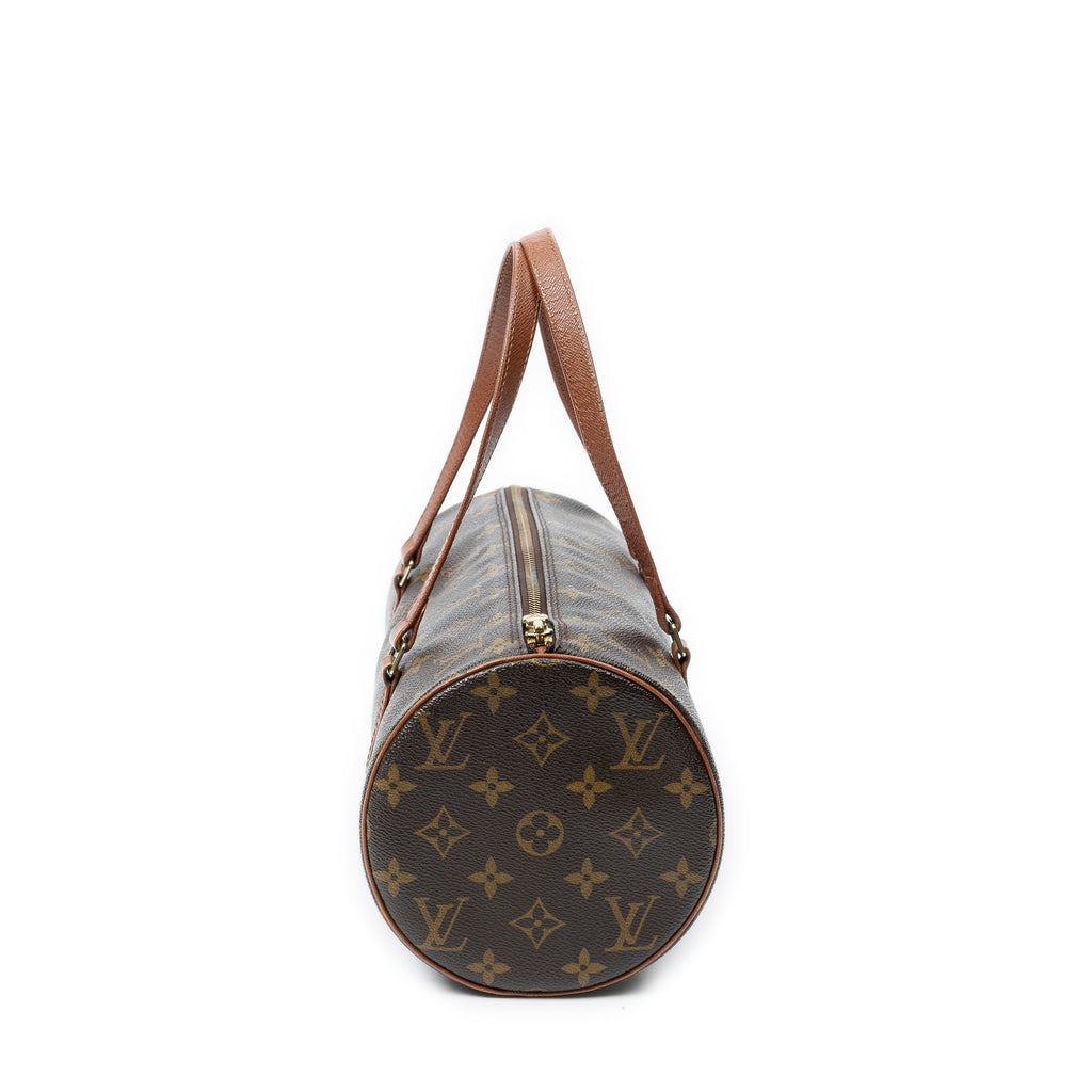 Handbag Papillon 30 Brown Monogram Canvas