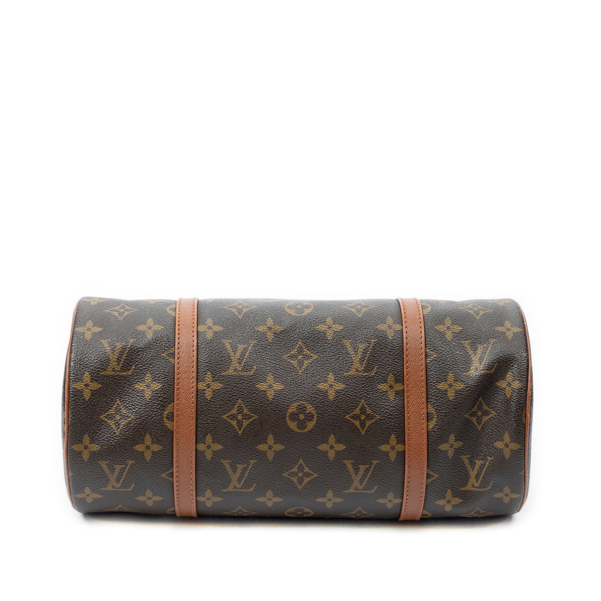 Handbag Papillon 30 Brown Monogram Canvas