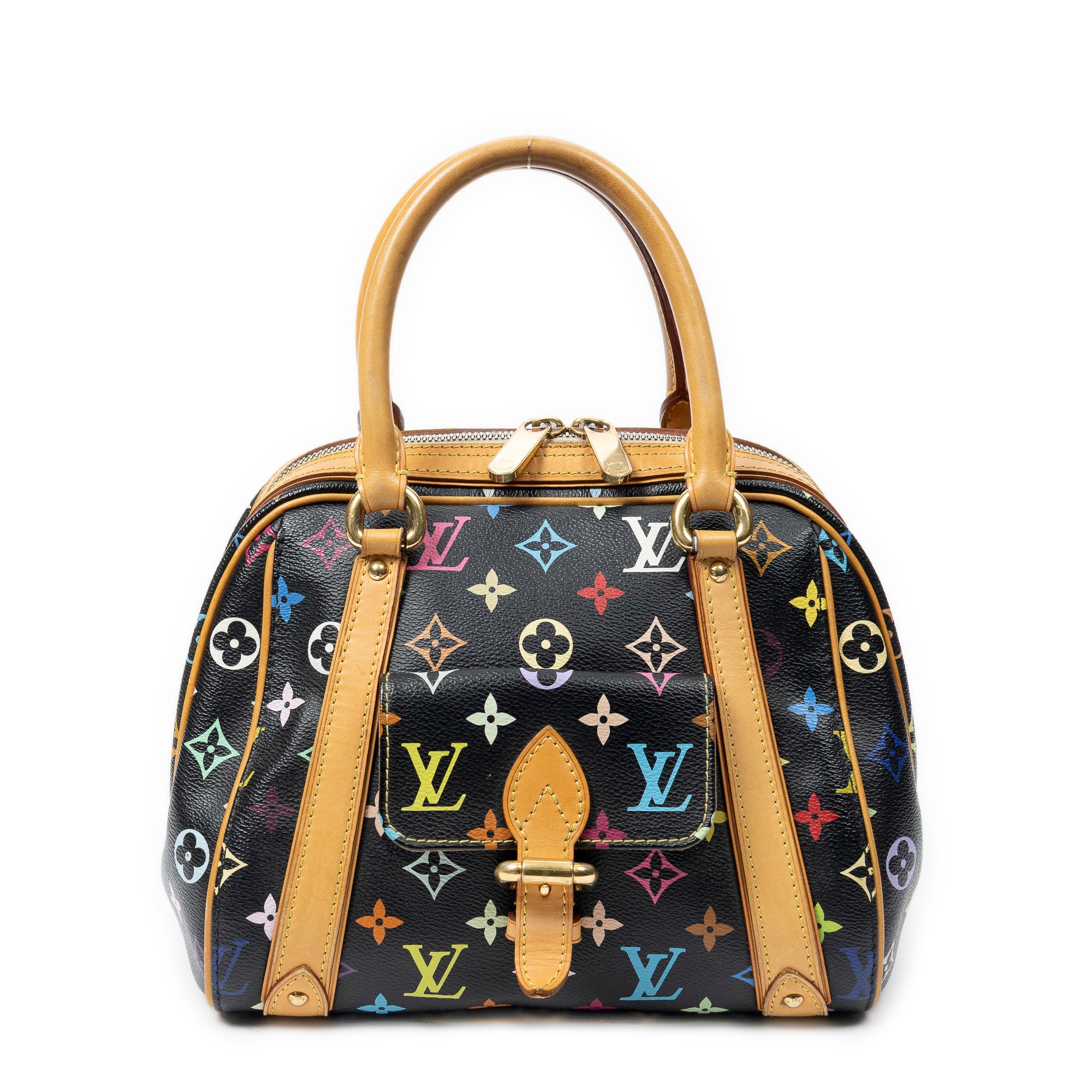 Handbag Priscilla Black Multicolore Monogram
