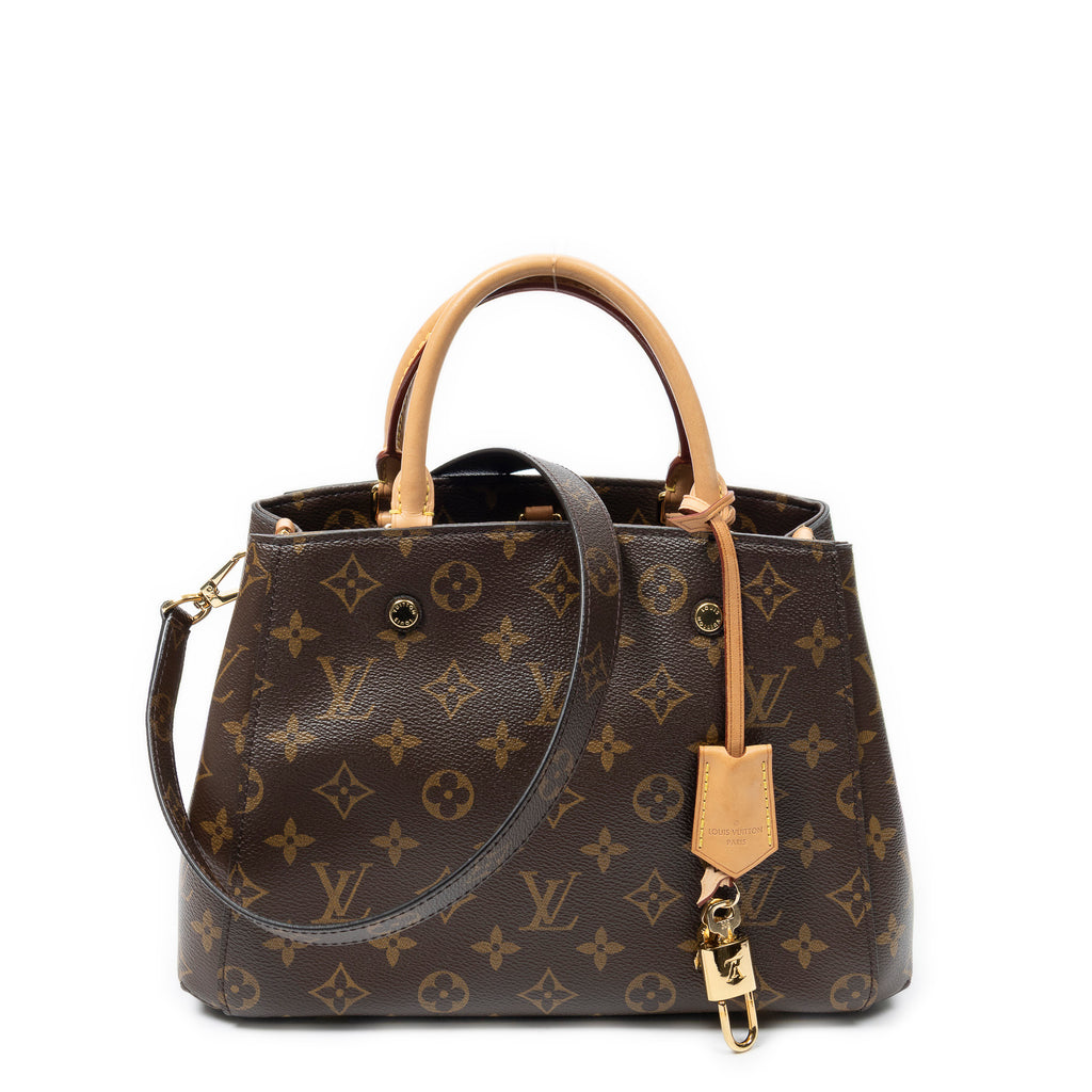 Shoulder Bag Montaigne PM Brown Monogram Canvas