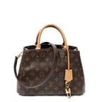Shoulder Bag Montaigne PM Brown Monogram Canvas