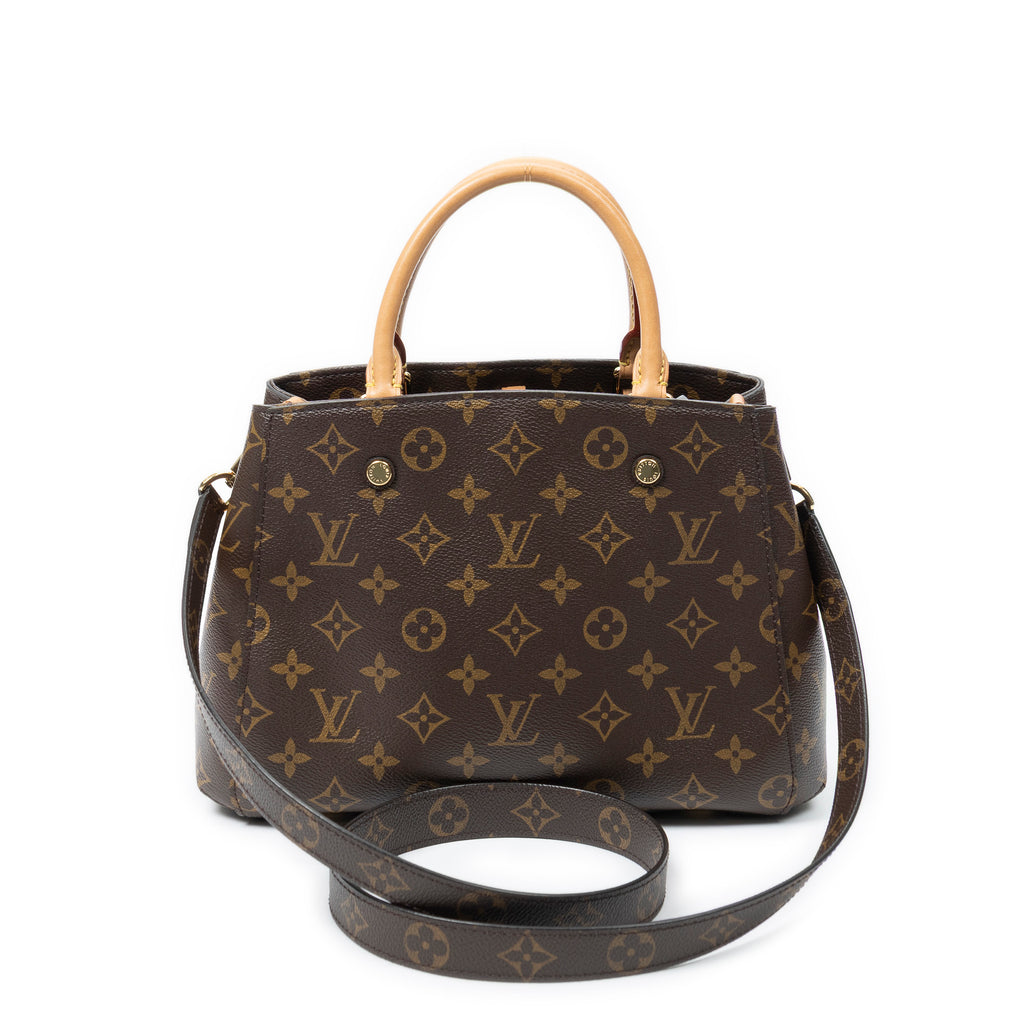 Shoulder Bag Montaigne PM Brown Monogram Canvas