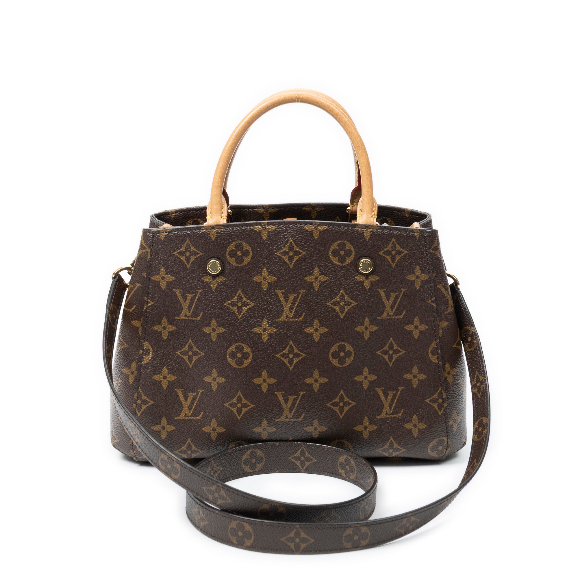 Shoulder Bag Montaigne PM Brown Monogram Canvas