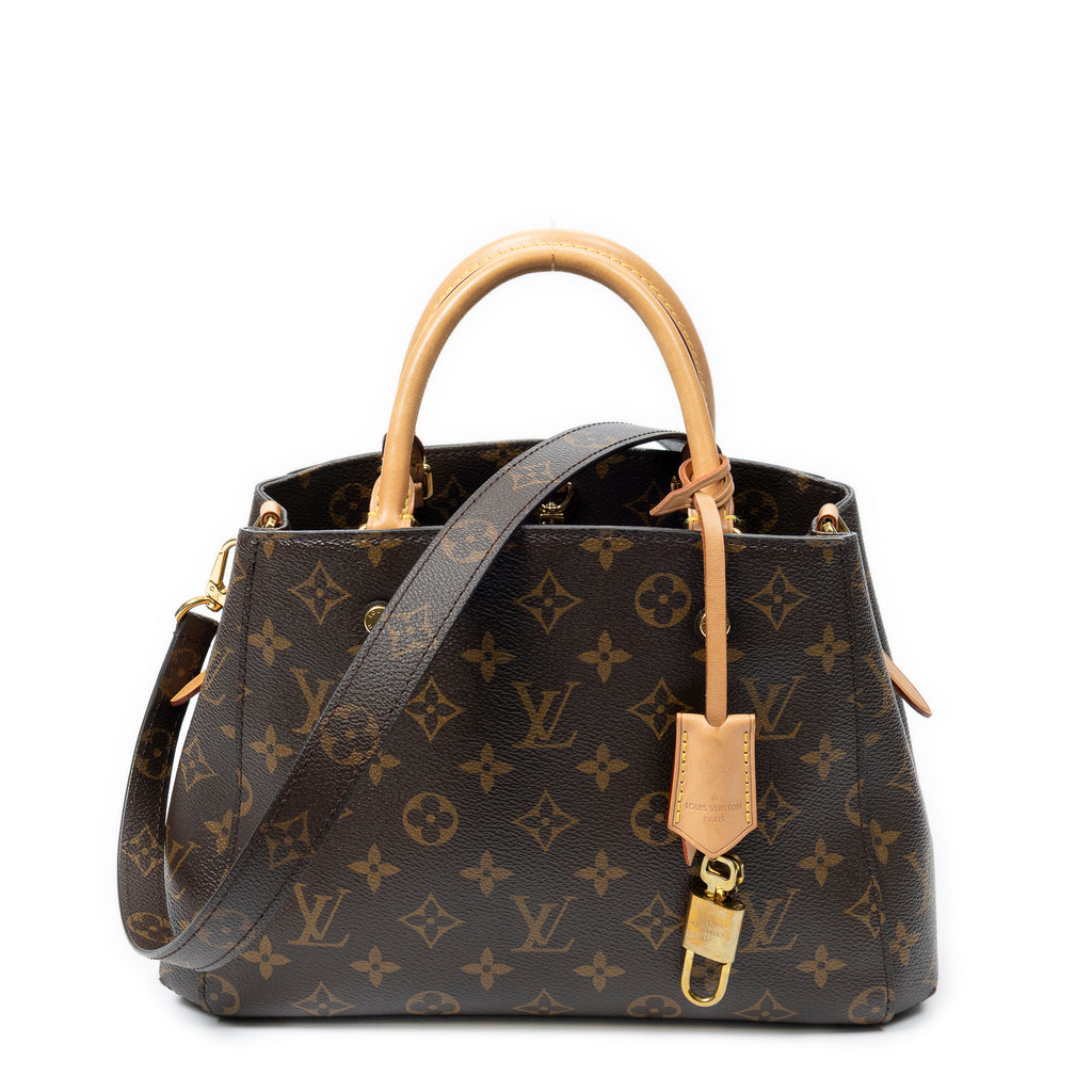 Shoulder Bag Montaigne PM Brown Monogram Canvas