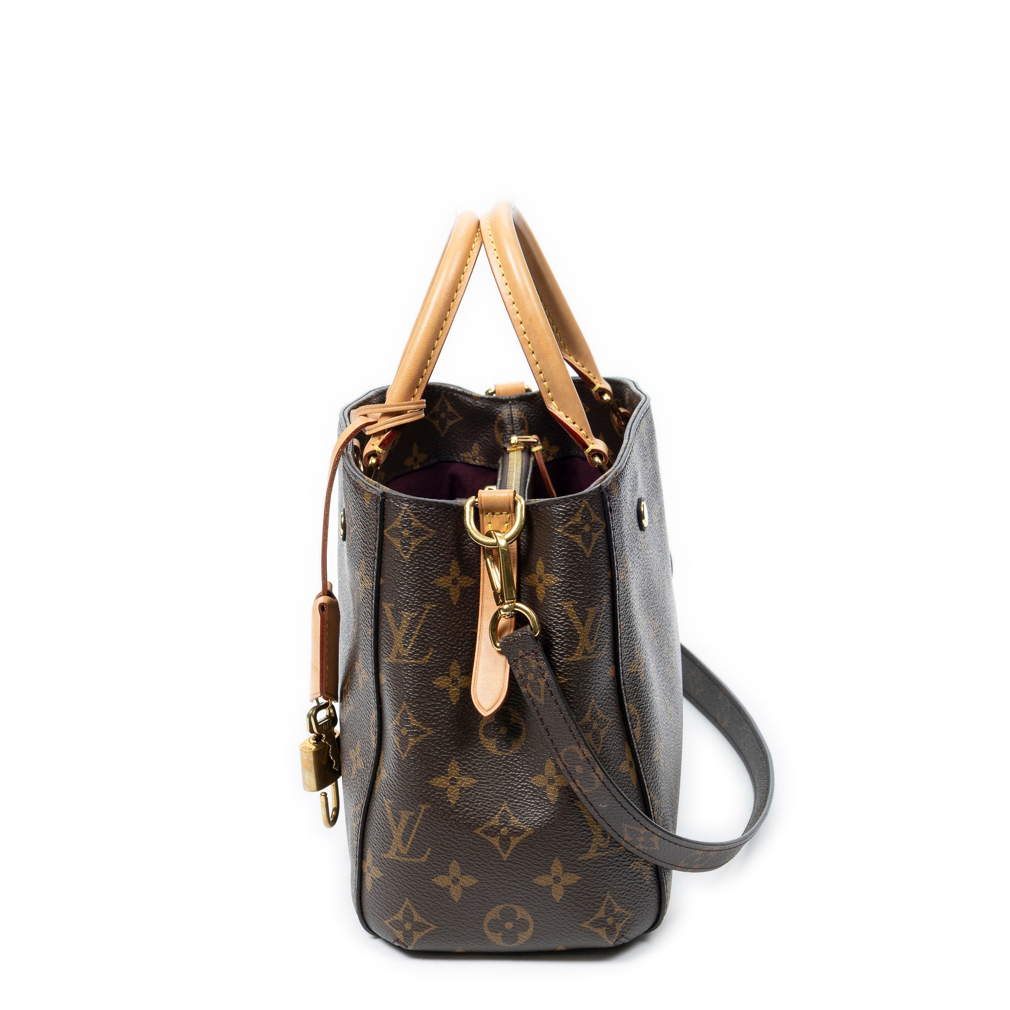 Shoulder Bag Montaigne PM Brown Monogram Canvas
