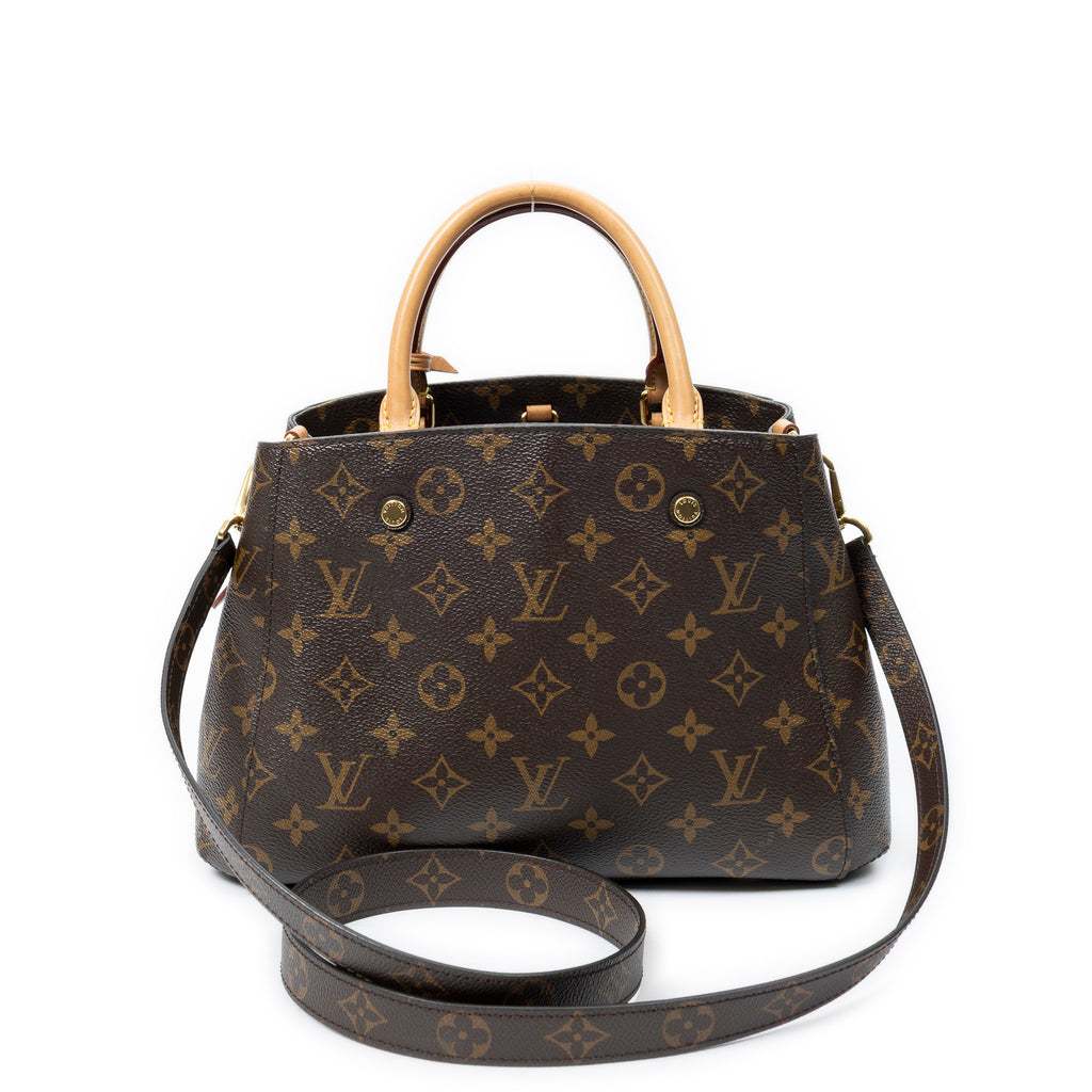 Shoulder Bag Montaigne PM Brown Monogram Canvas