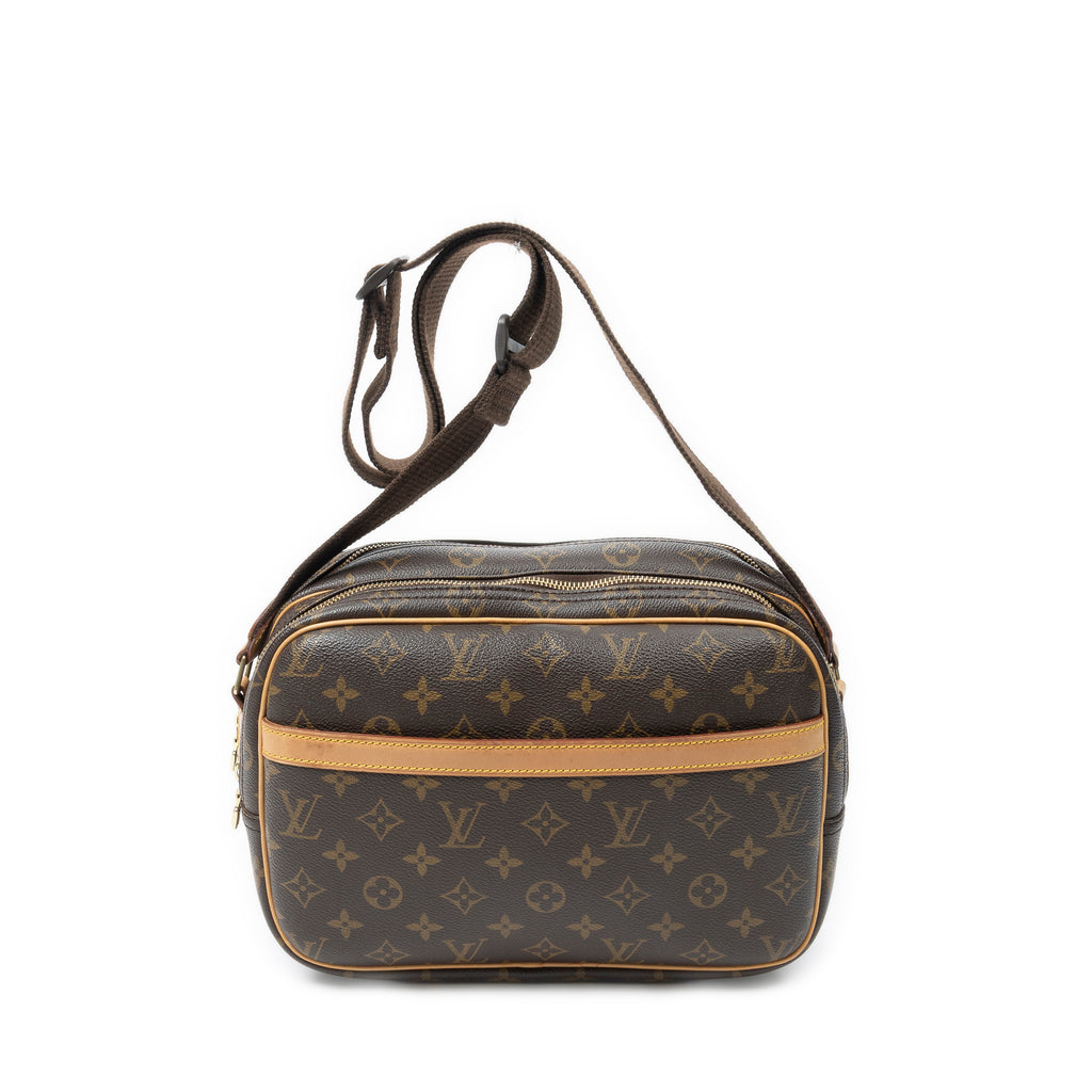 Sac Reporter PM en toile Monogram marron