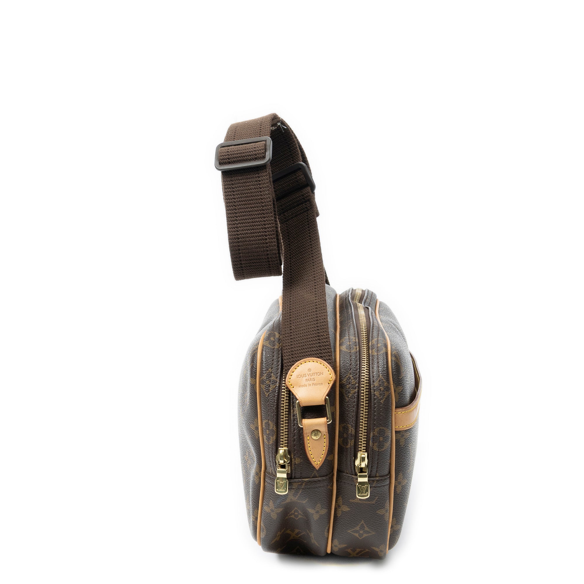 Sac Reporter PM en toile Monogram marron