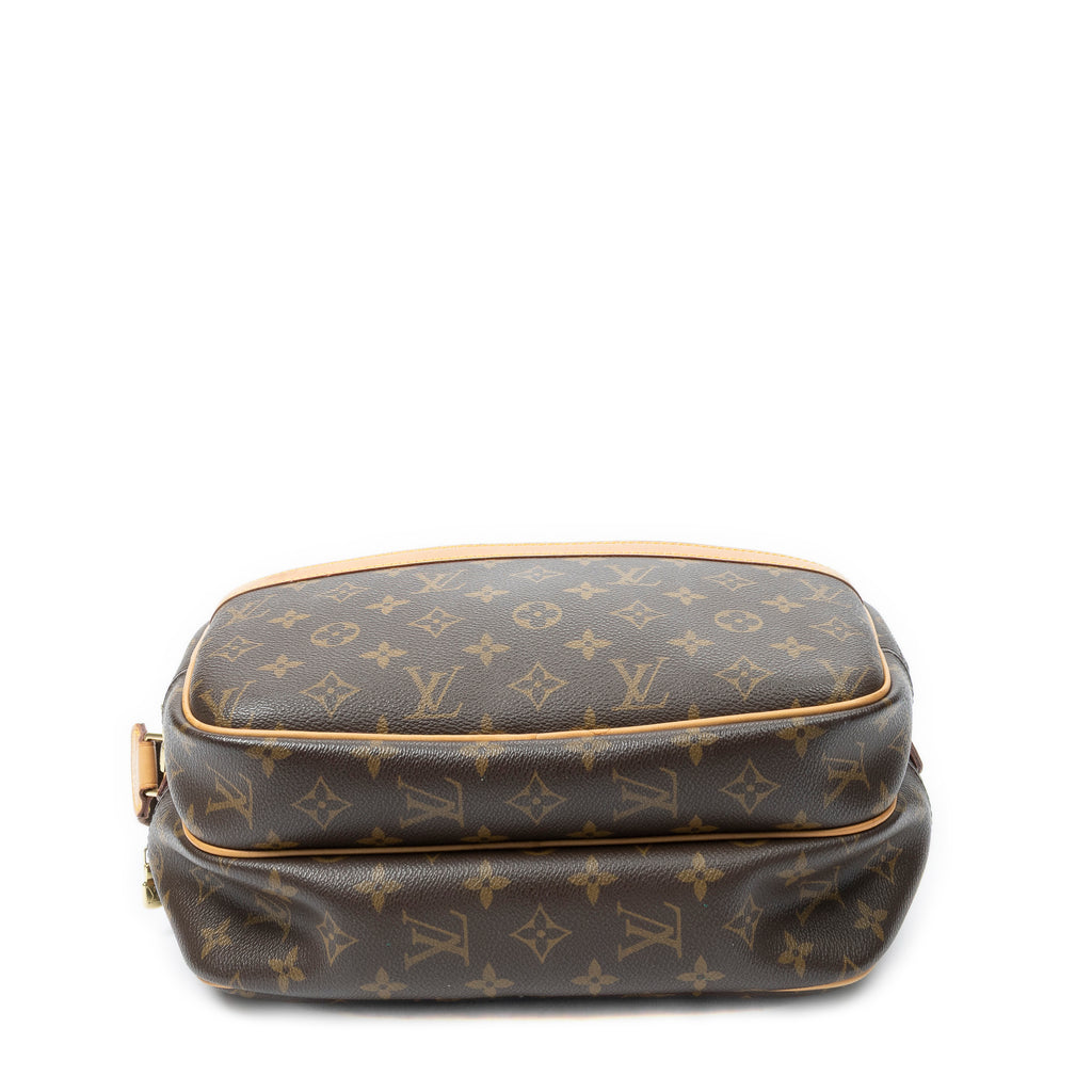 Sac Reporter PM en toile Monogram marron