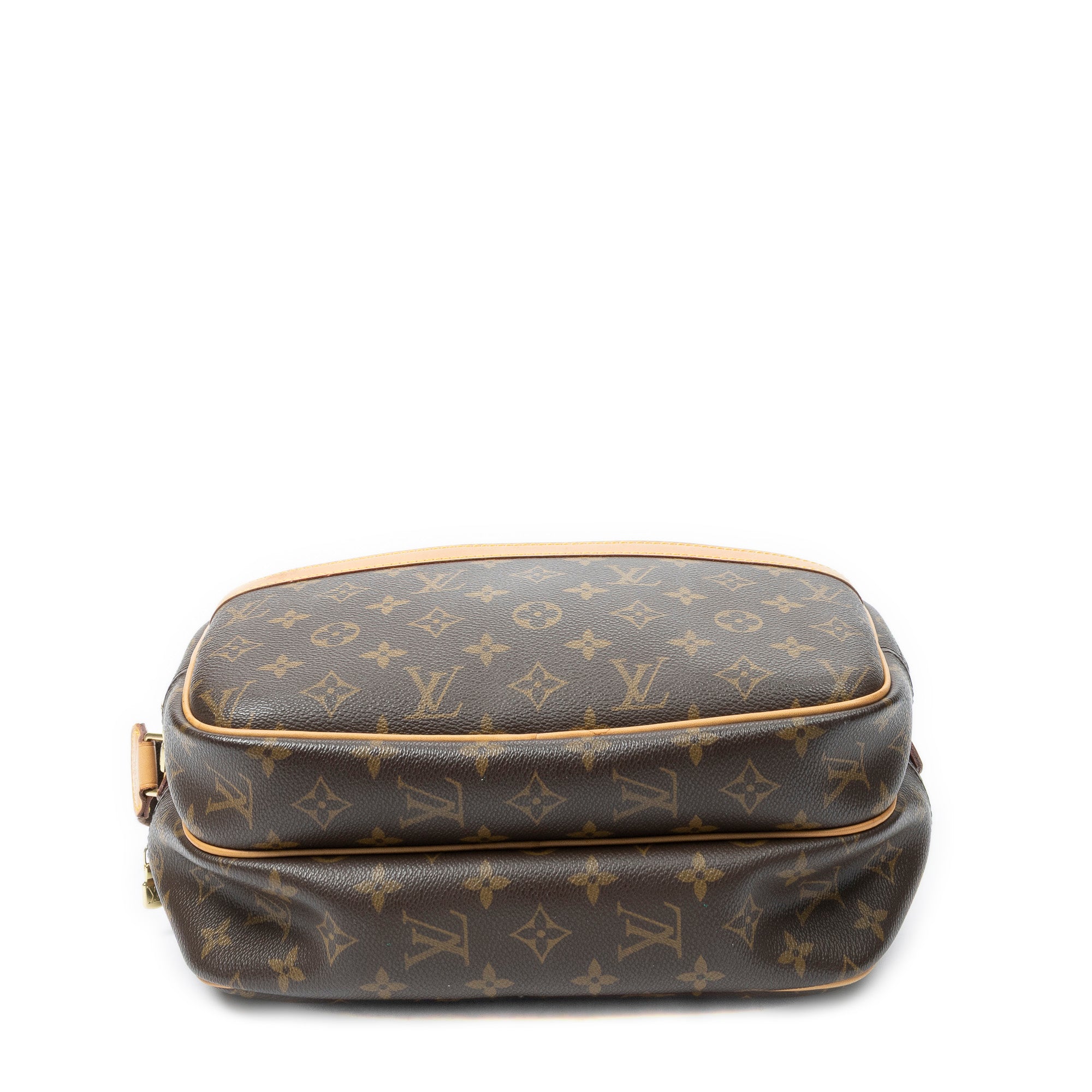 Sac Reporter PM en toile Monogram marron
