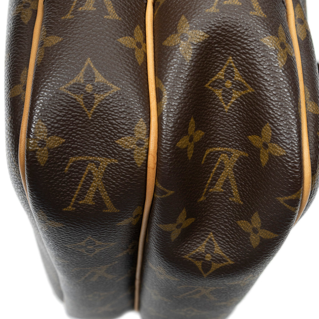 Sac Reporter PM en toile Monogram marron