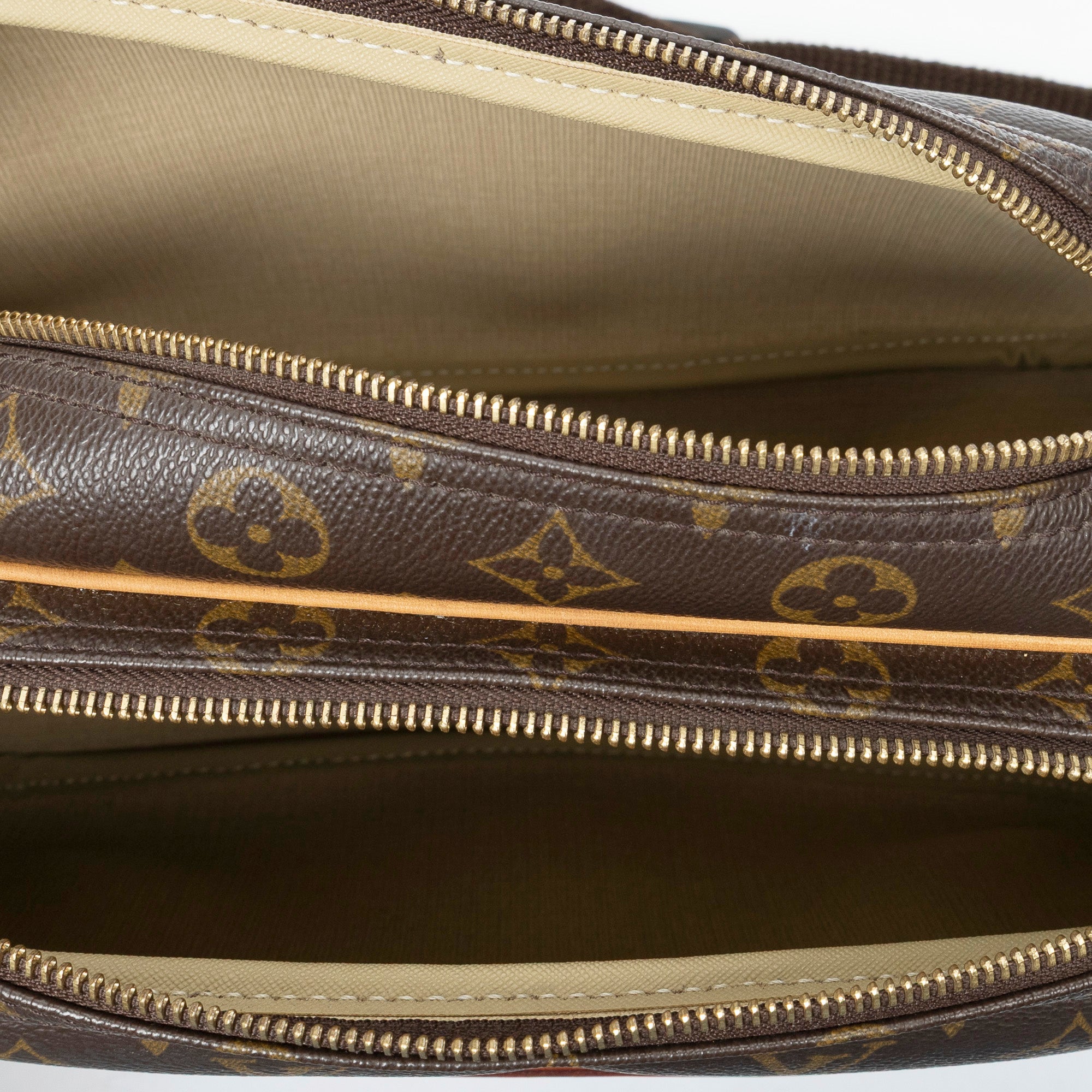 Sac Reporter PM en toile Monogram marron