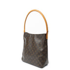Sac porté épaule Looping GM en toile monogram marron