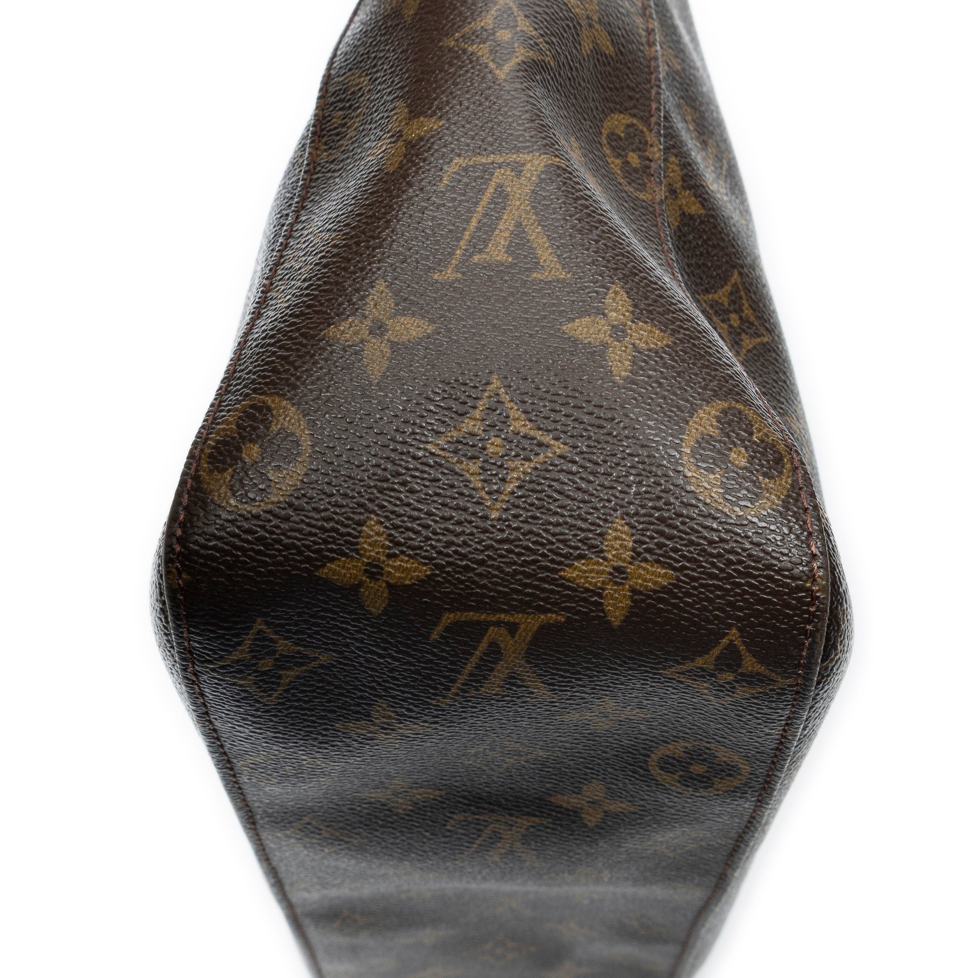 Sac porté épaule Looping GM en toile monogram marron