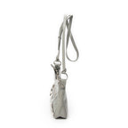 Shoulder Bag Classic Hip Crossbody Gray Distressed Leather