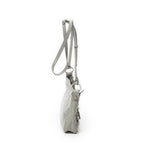 Shoulder Bag Classic Hip Crossbody Gray Distressed Leather
