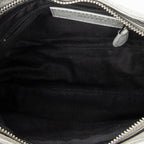 Shoulder Bag Classic Hip Crossbody Gray Distressed Leather