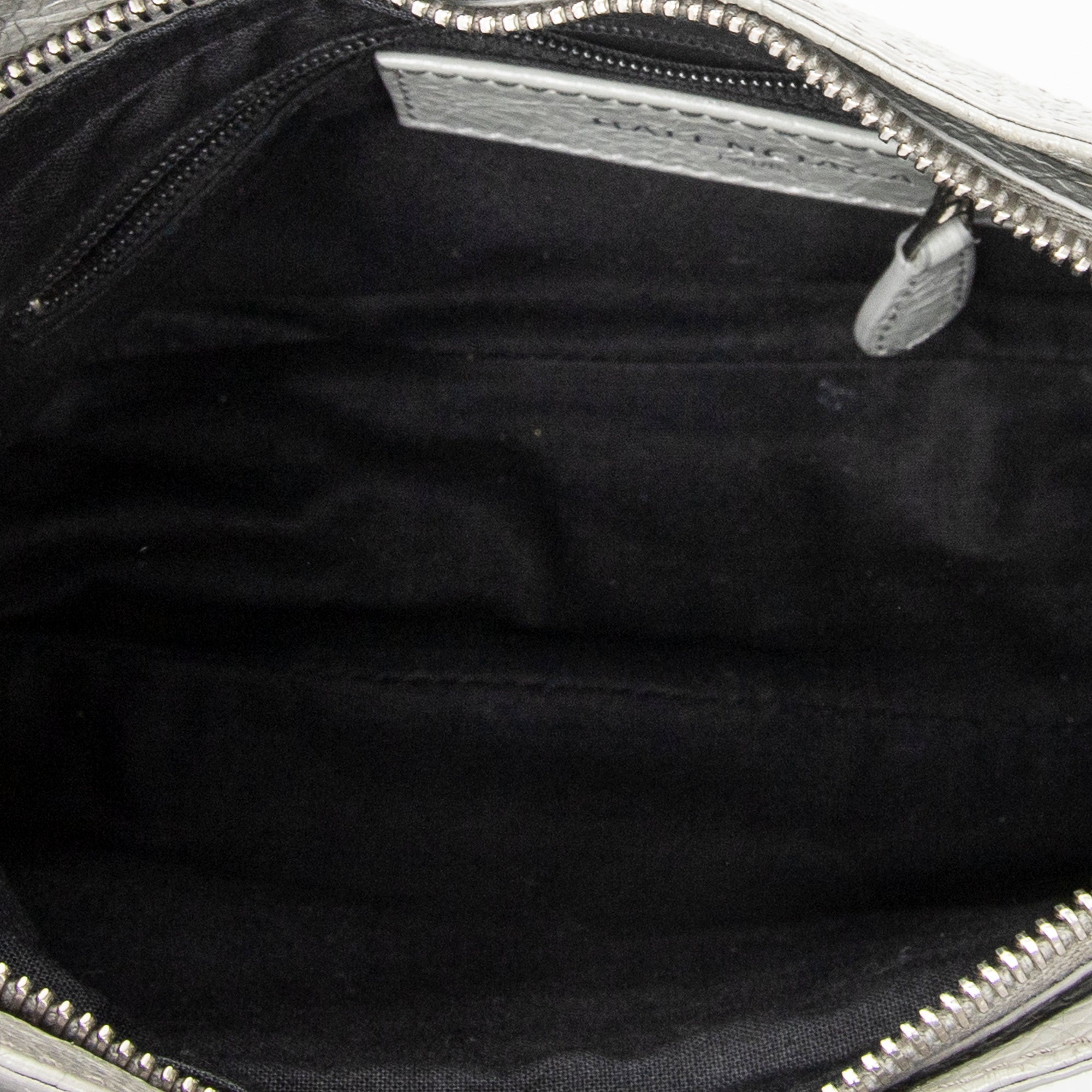 Shoulder Bag Classic Hip Crossbody Gray Distressed Leather