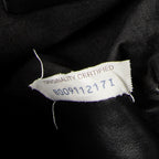 Shoulder Bag Front Pocket Crossbody Black Intrecciato Leather