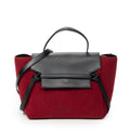 Shoulder Bag Mini Belt Bag Red Wool Canvas
