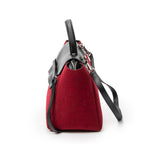 Shoulder Bag Mini Belt Bag Red Wool Canvas