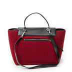 Shoulder Bag Mini Belt Bag Red Wool Canvas