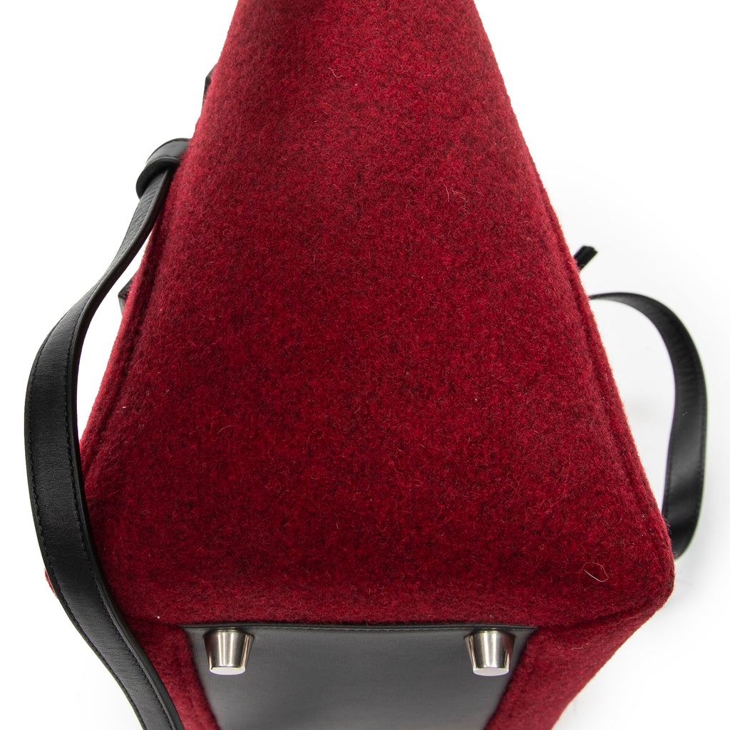Shoulder Bag Mini Belt Bag Red Wool Canvas