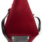 Shoulder Bag Mini Belt Bag Red Wool Canvas