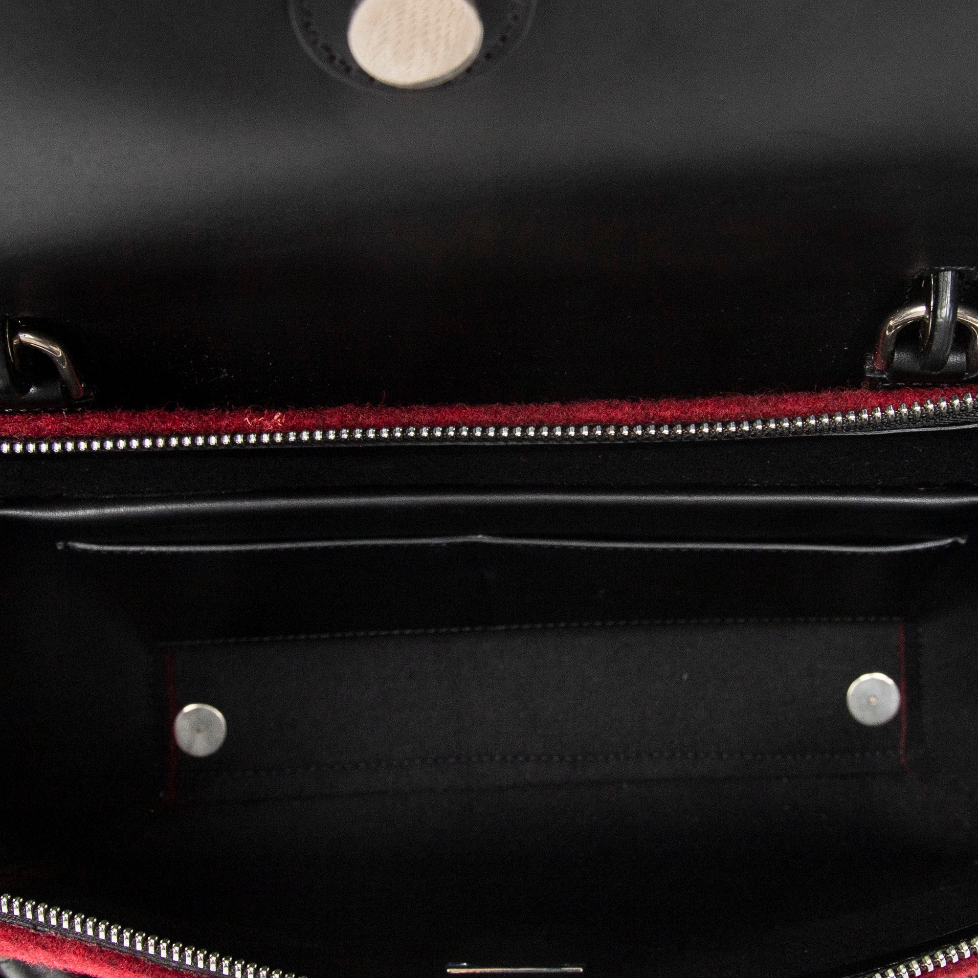 Shoulder Bag Mini Belt Bag Red Wool Canvas