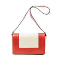 Shoulder Bag Medium Frame Crossbody Red Calfskin Leather
