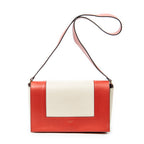 Shoulder Bag Medium Frame Crossbody Red Calfskin Leather