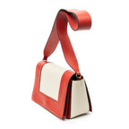 Shoulder Bag Medium Frame Crossbody Red Calfskin Leather