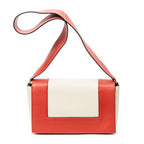 Shoulder Bag Medium Frame Crossbody Red Calfskin Leather