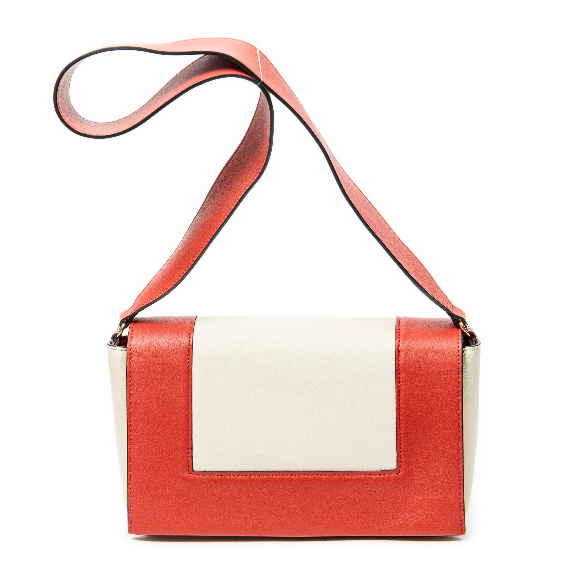 Shoulder Bag Medium Frame Crossbody Red Calfskin Leather