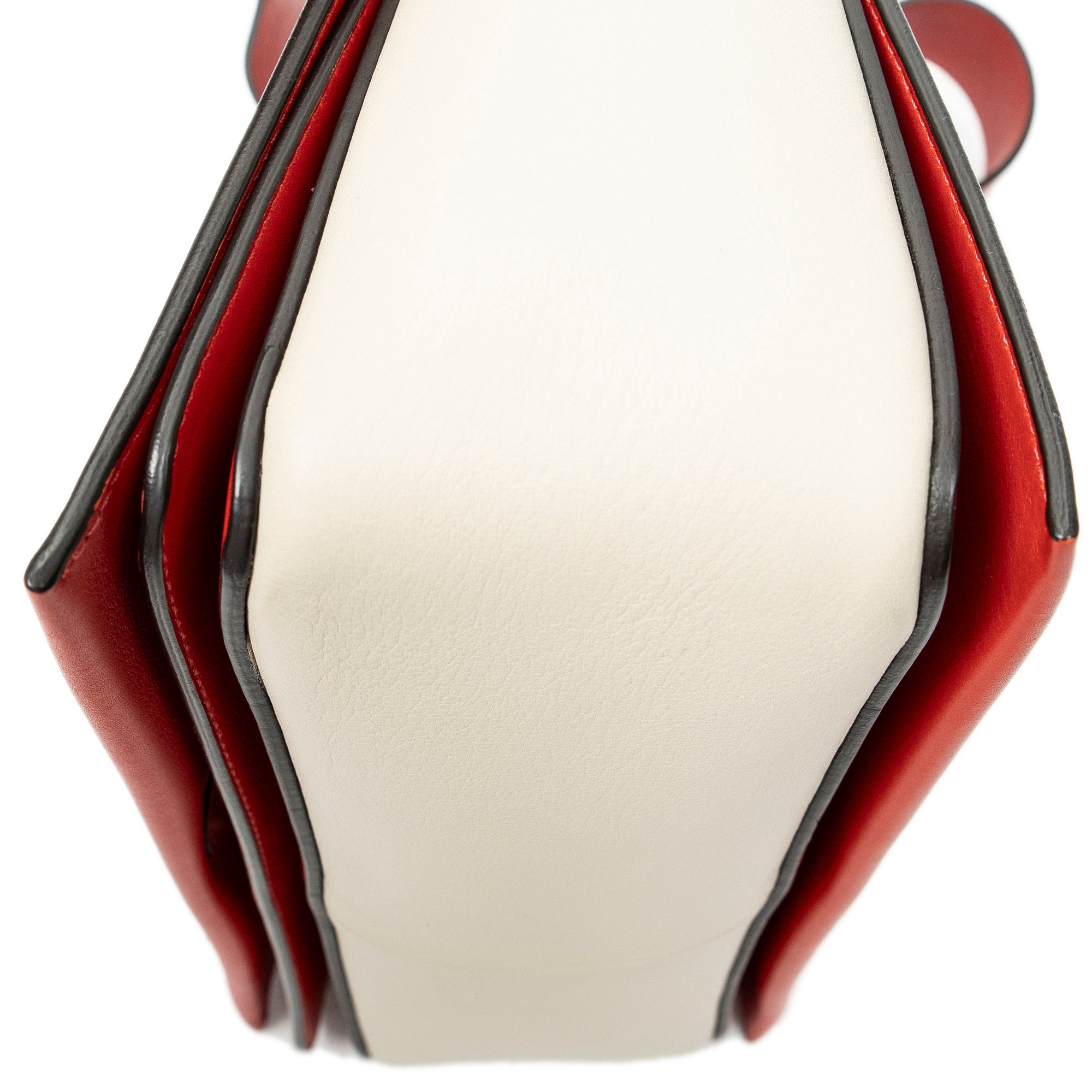 Shoulder Bag Medium Frame Crossbody Red Calfskin Leather